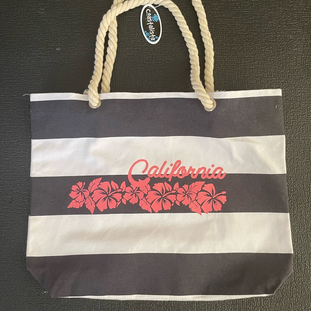 Nwt canvas tote California coastalista